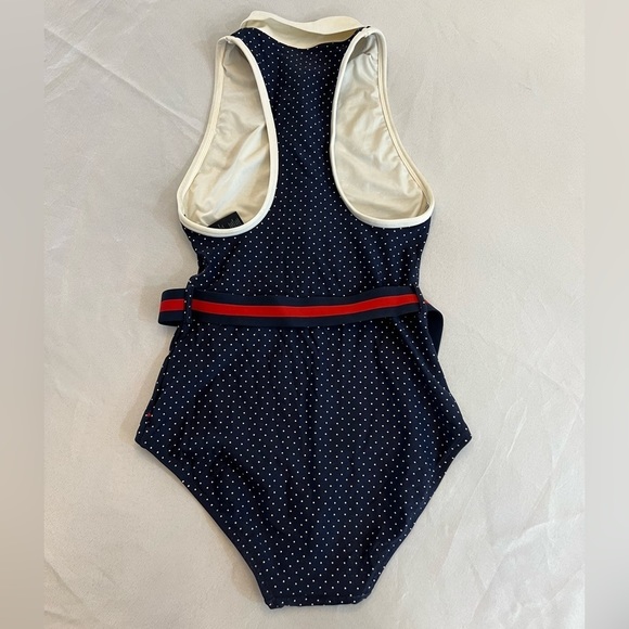 TOMMY HILFIGER Women’s Racerback, Collared and Belted Bathing Suit, Size 6 - Picture 3 of 5